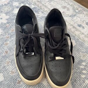 Nike AF1 Black Leather Sneakers
